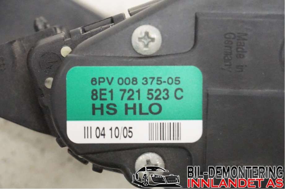 Pedal gass til Audi A4 2004-2008 (Type III) (B7) (B7) (AUDI|8E1 721 523 G|)