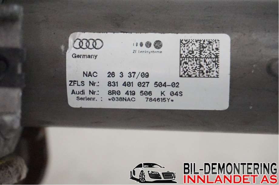 Rattaksel til Audi Q5 2008-2012 (Type I, Fase 1)  (AUDI|8R0 419 502 M||8R0 419 506 K 04S)
