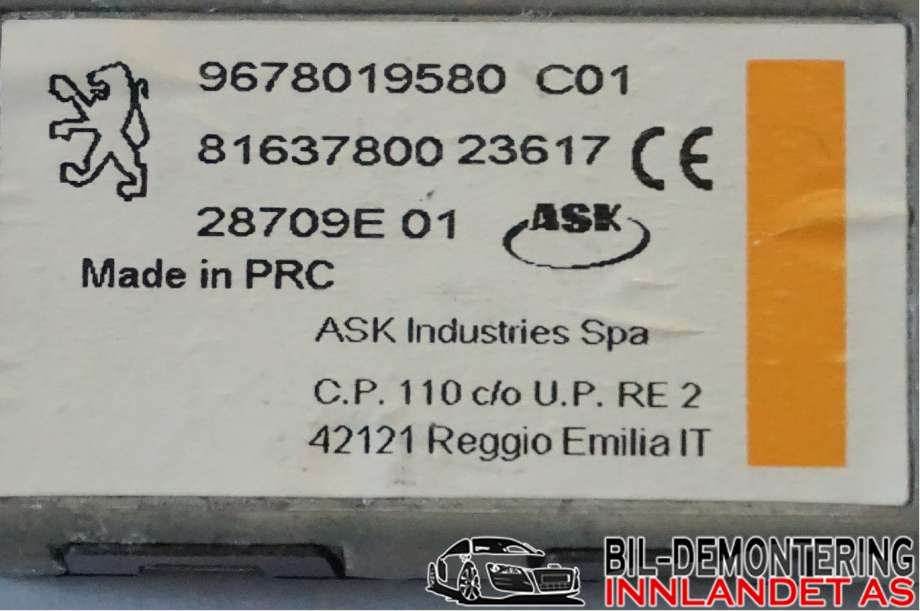 Antenne forsterker til Peugeot 3008 2016-->> (Type II)  (96 780 195 80||9678019580)