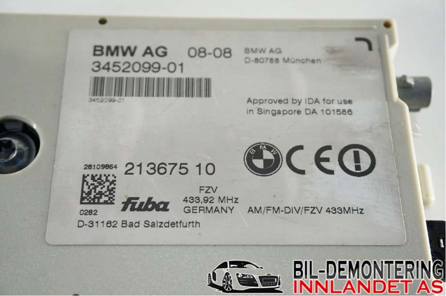 Styreenhet diverse til BMW X3 2007-2010 (Fase 2) (E83) (E83) (BMW|65 20 3 452 096||3452099-01)