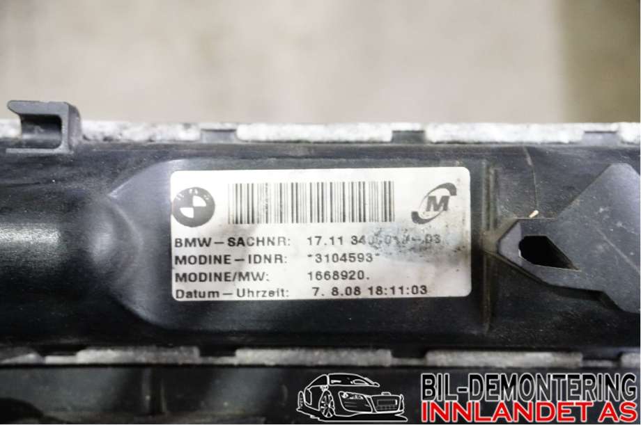 Radiator (automat gir) til BMW X3 2007-2010 (Fase 2) (E83) (E83) (BMW|17 11 3 400 013|)