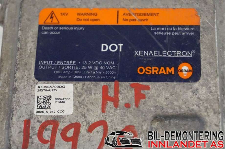 Styreenhet xenon/ballast til Ford Focus 2011-2014 (Type III, Fase 1)  (FORD|A70525700DG|)