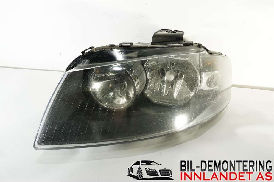 Frontlykt venstre halogen til Audi A3, 2003-2008 (Type II, Fase 1)  (AUDI|8P0 941 003 K)