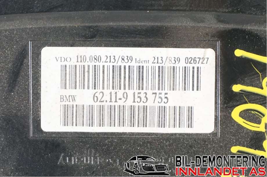Instrumentpanel til BMW 5-Serie 2003-2010 (E60/E61) (E60/E61) (BMW|62 10 9 194 889||62.11-9153755)