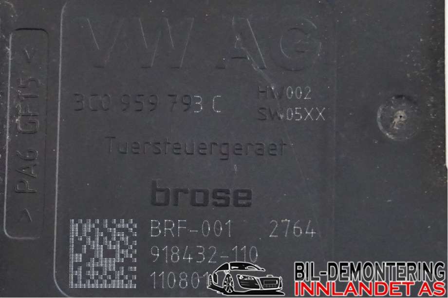 Ruteheis til VW Tiguan 2011-2016 (Type I, Fase 2)  (VOLKSWAGEN|5N0 959 701 E|)