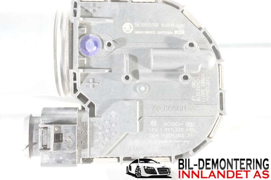 Viskermotor frontrute til Škoda Octavia 2013-2016 (Type III, Fase 1)  (SKODA|5E1 955 023 A|5E1 955 023 B|5E1955023A)