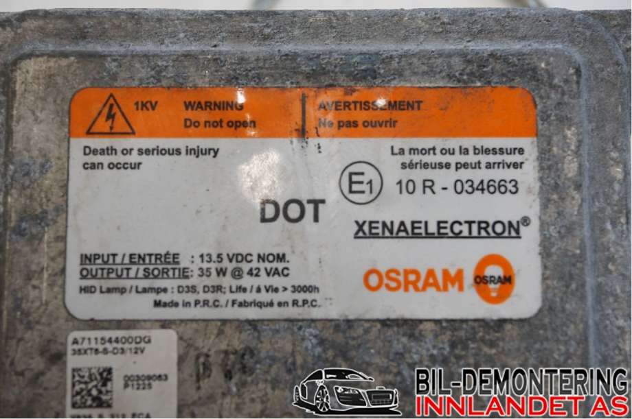 Styreenhet xenon/ballast til Land Rover Range Rover, Evoque 2011-2019 (Type I)  (LAND-ROVER|LR025157|)