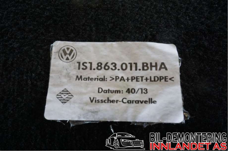 Innredning diverse til VW E-Up 2013-2019  (1S1 863 011|)