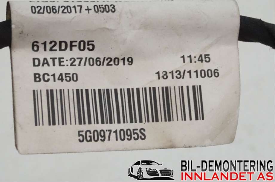 Ledningsnett til VW e-Golf 2017-2020 (Fase 2)  (VOLKSWAGEN|5G0 971 095 S|)