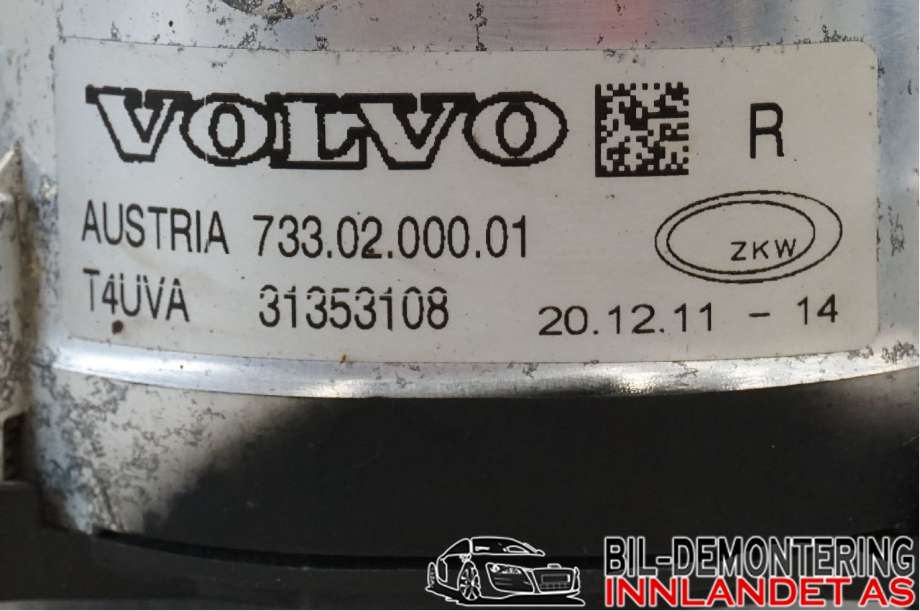 Tåkelykt høyre foran til Volvo V50 2007-2012 (Fase 2)  (VOLVO||30764931|31353108)