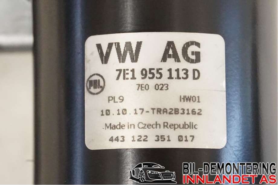 Viskermotor frontrute til VW Transporter / Caravelle 2015-2019 (T6) (T6) (VOLKSWAGEN|7E1 955 113 D|)