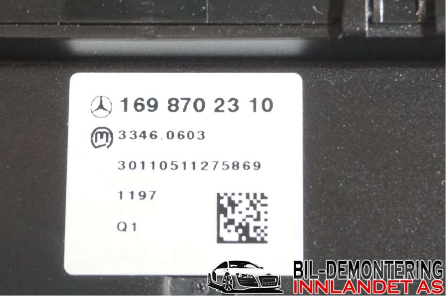 Bryter setevarme til Mercedes B-Klasse 2008-2011 (Fase 2) (W245) (W245) (MERCEDES|A 169 870 23 10|)