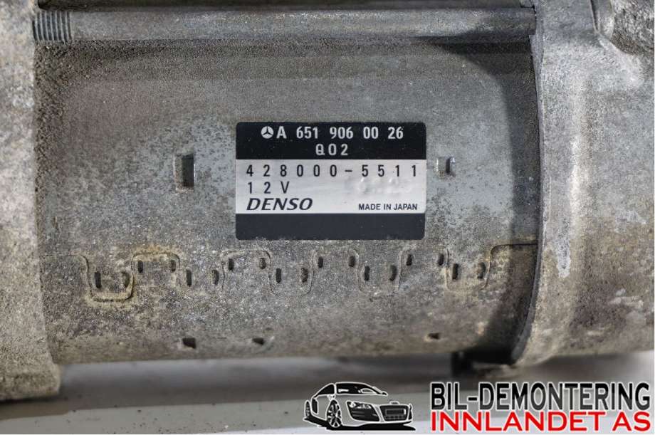 Starter diesel til Mercedes Vito/Viano 2010-2014 (Fase 2) (W639) (W639) (MERCEDES|A 651 906 00 26|)