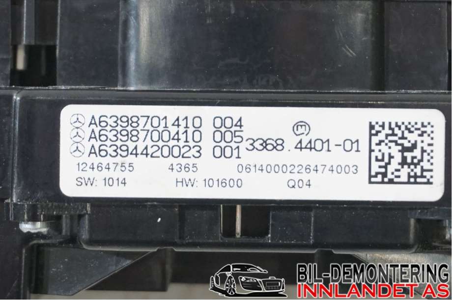 Bryter nødblink til Mercedes Vito/Viano 2010-2014 (Fase 2) (W639) (W639) (MERCEDES|A 639 870 20 10|)