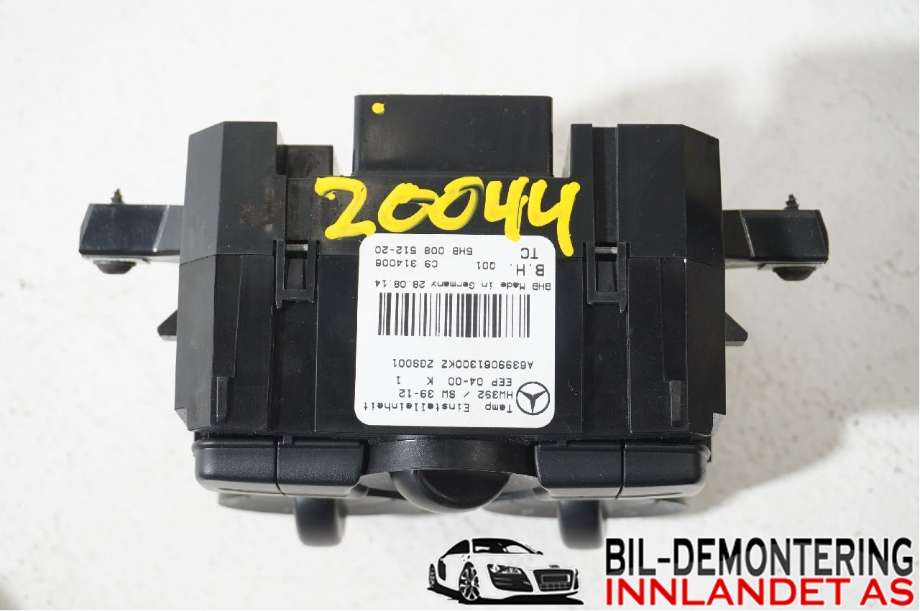 Varmeapparat betjening til Mercedes Vito/Viano 2010-2014 (Fase 2) (W639) (W639) (MERCEDES|A 639 906 00 00|A 639 906 13 00|)