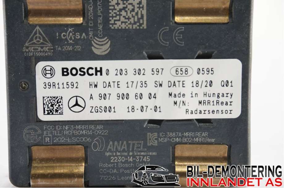 Sensor radar til Mercedes Sprinter 2018-->> (907/910) (907/910) (A 907 900 60 04||A9079006004)