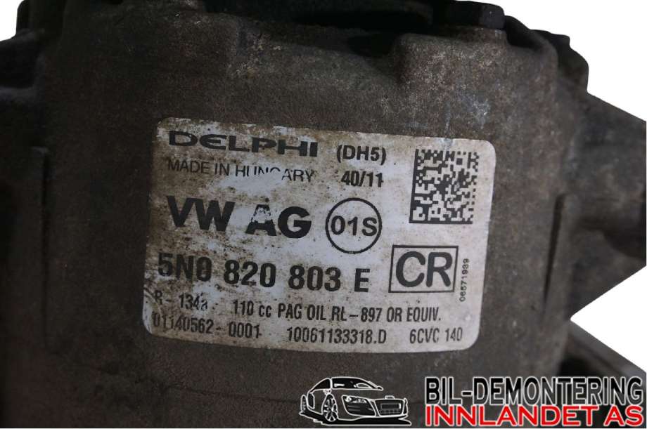 Aircondition kompressor til VW Caddy 2010-2015 (Type III, Fase 2)  (VOLKSWAGEN|5K0 820 803|1K0 820 808 F|)