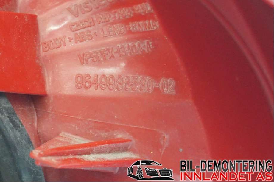 Baklykt høyre til Peugeot 207 2006-2012  (PEUGEOT|6351 Y7|)