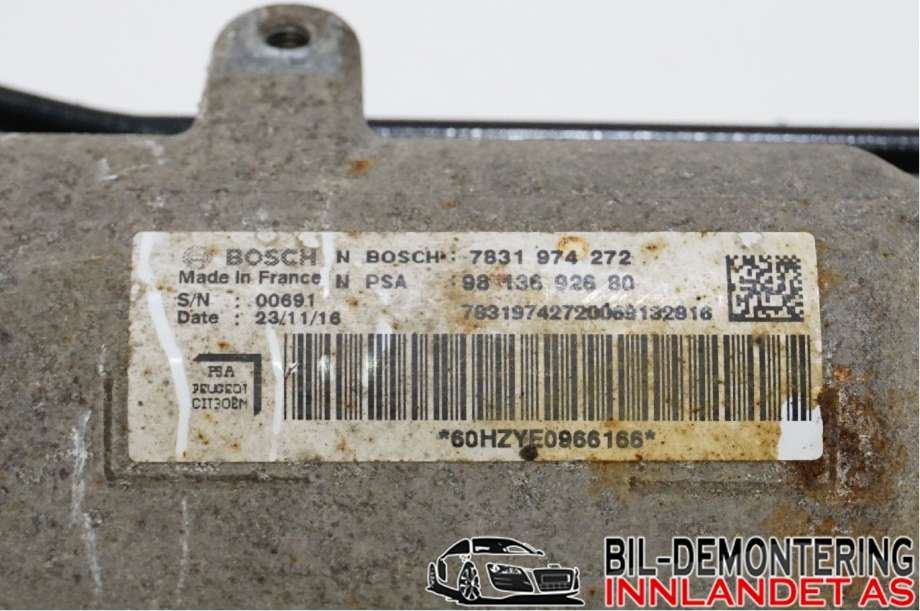 Tannstang til Citroën Jumpy 2016-->> (Type III)  (CITROEN|16 636 670 80|)