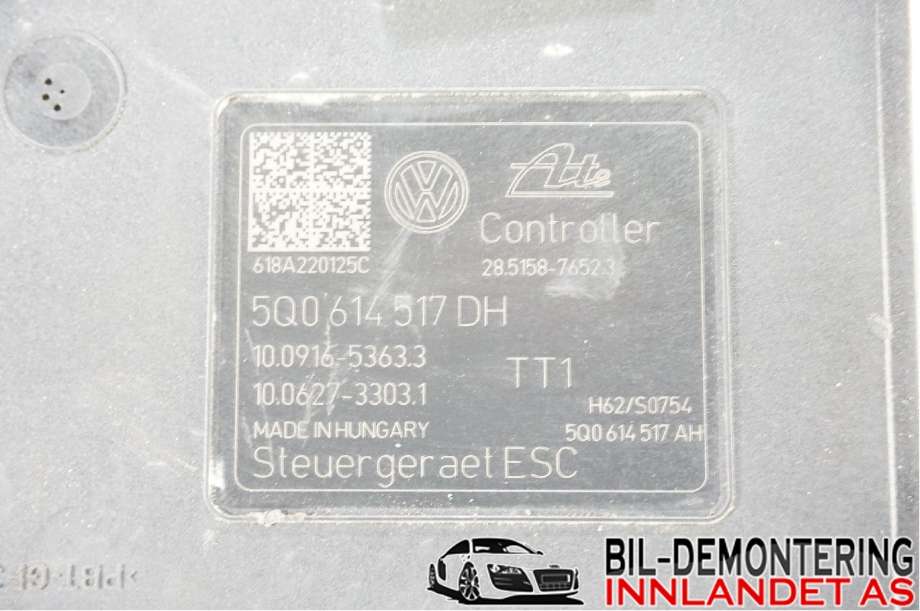 ABS sentral til VW Passat 2015-2019 (Fase 1) (B8) (B8) (VOLKSWAGEN|5Q0 614 517 DH|)