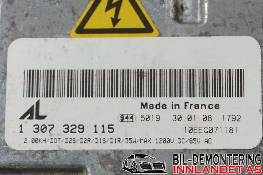 Styreenhet xenon/ballast til Audi A4 2004-2008 (Type III) (B7) (B7) (AUDI|8E0 907 391 B|)