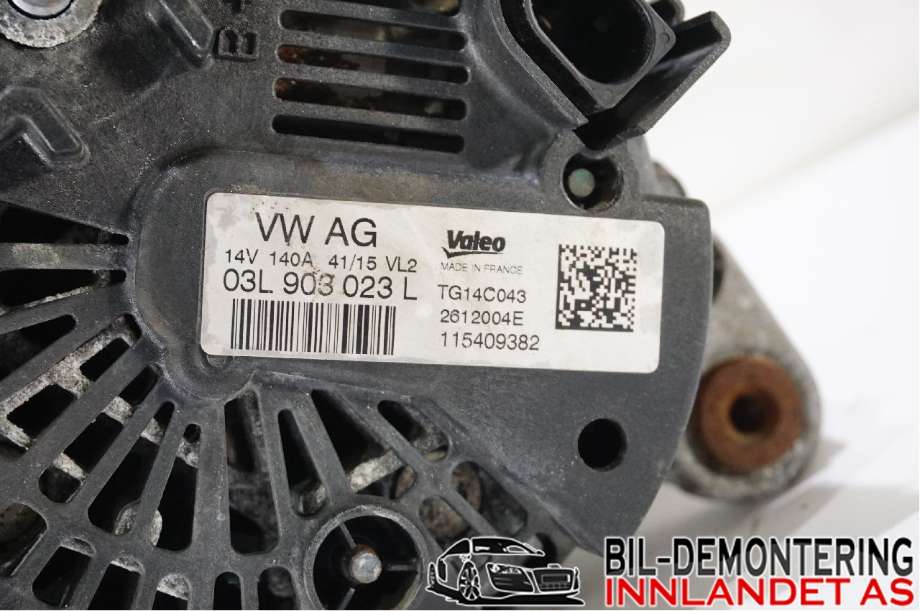Dynamo til VW Caddy 2015-2020 (Type III, Fase 3)  (VOLKSWAGEN|03L 903 023 K|04L 903 024 S|03L903023L)