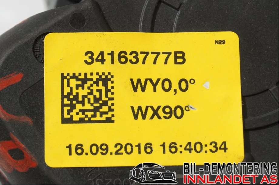 Sikkerhetsbelte bak venstre til Škoda Fabia 2014-2021 (Type III) (SKODA|6V0 857 447|)
