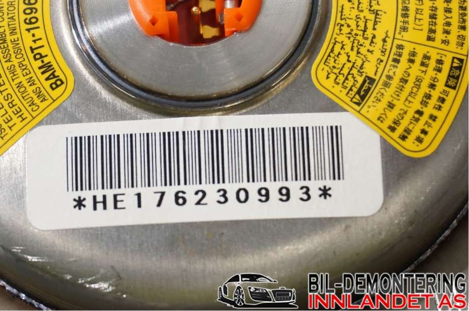 Airbag rattpute til Toyota Prius +7 2012-2020 (Type III) (stasjonsvogn) (stasjonsvogn) (TOYOTA|4513047100C0|)