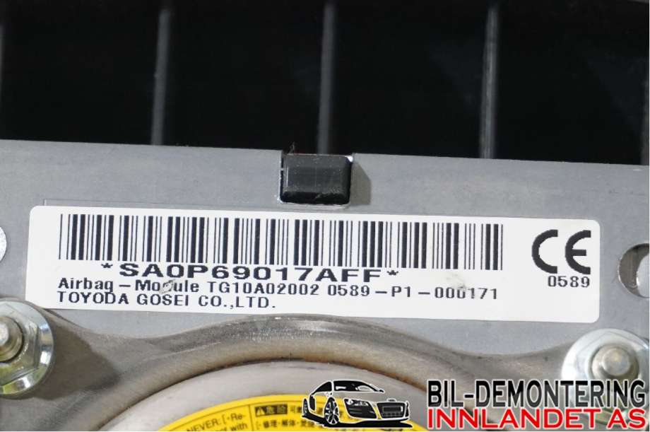 Airbag rattpute til Toyota Prius +7 2012-2020 (Type III) (stasjonsvogn) (stasjonsvogn) (TOYOTA|4513047100C0|)