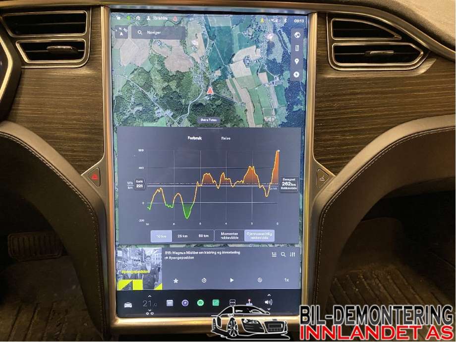 Instrument kjørecomputer til Tesla Model S, 2013-2016 (Fase 1)  (TESLA|1084333-00-C)