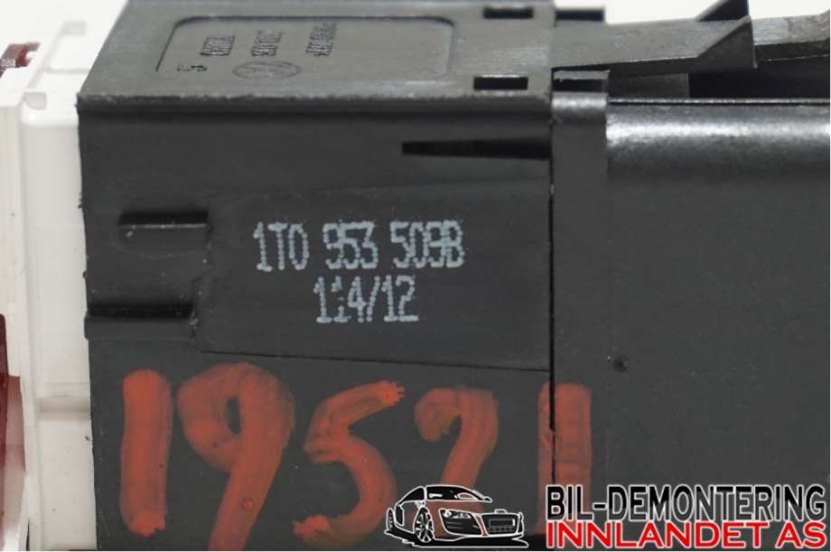 Bryter nødblink til VW Caddy 2010-2015 (Type III, Fase 2) (VOLKSWAGEN|1T0 953 509 B|)