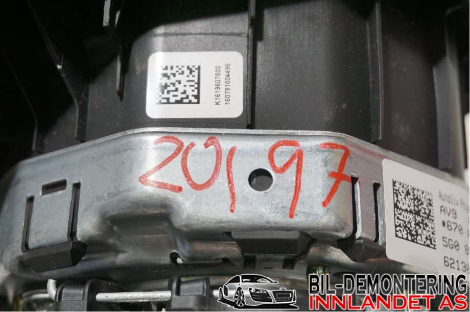 Airbag rattpute til VW Passat 2015-2019 (Fase 1) (B8) (B8) (VOLKSWAGEN|5G0 880 201 S|)