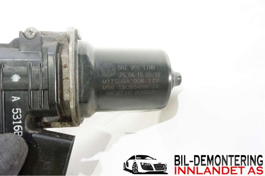 Viskermotor frontrute til VW Tiguan 2011-2016 (Type I, Fase 2)  (VOLKSWAGEN|5N1 955 023 D|5N1 955 023 F|)