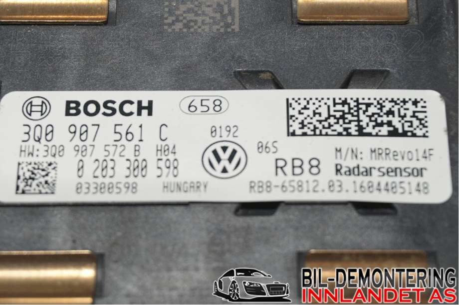 Sensor radar til VW Passat 2015-2019 (Fase 1) (B8) (B8) (VOLKSWAGEN|3Q0 907 561 C|)