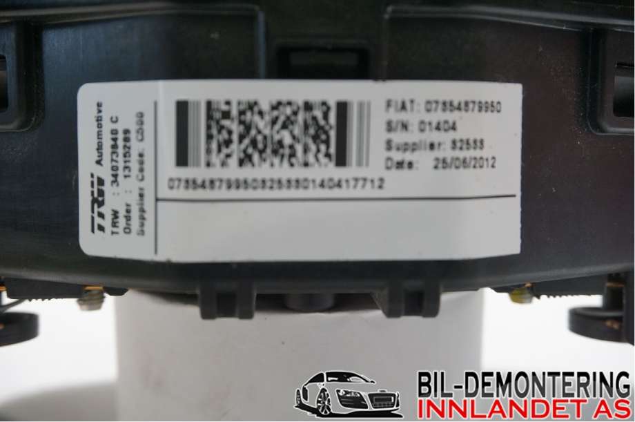 Airbag rattpute til Fiat Ducato 2014-->>  (FIAT|07354879950|)