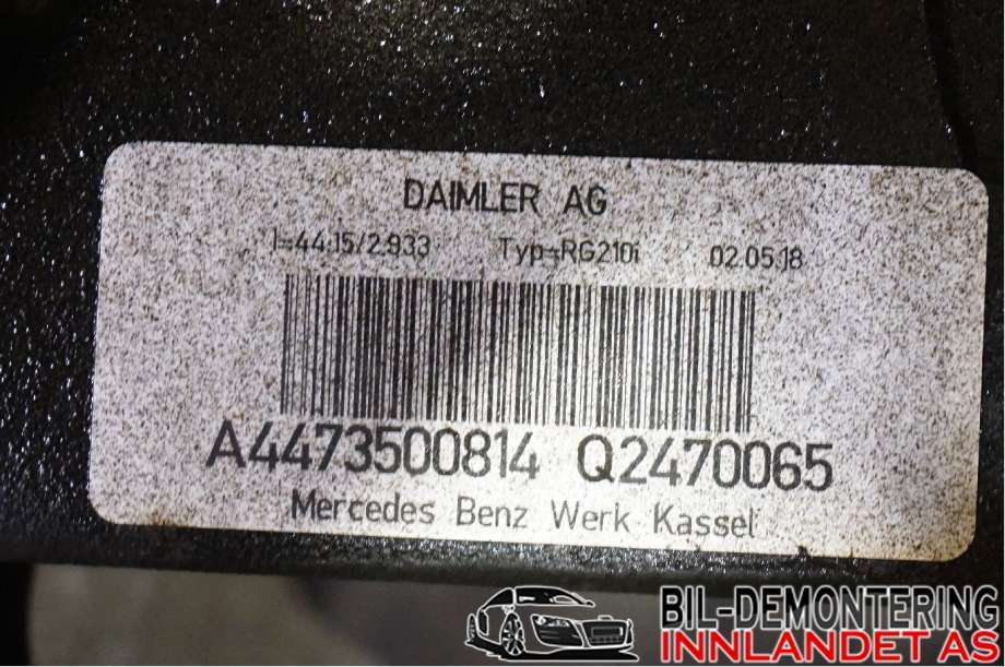 Kardang klokke bak til Mercedes Vito 2014-->> (W447) (W447) (MERCEDES|A 447 350 08 14||A447 350 08 14)