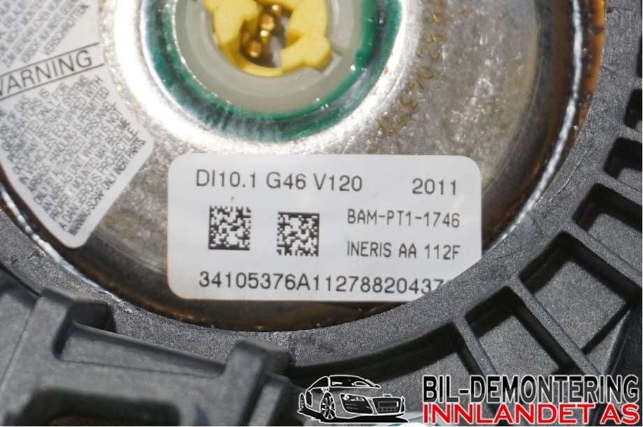 Airbag rattpute til Ford Fiesta 2008-2012 (Type VI, Fase 1)  (FORD|2016580|)
