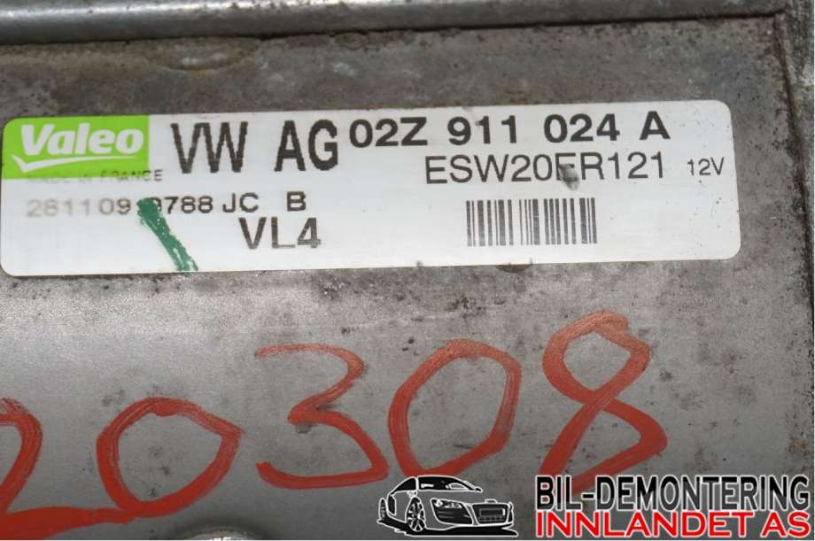 Starter til VW Golf VI 2008-2012  (VOLKSWAGEN|02Z 911 024 A|02Z 911 024 H|)