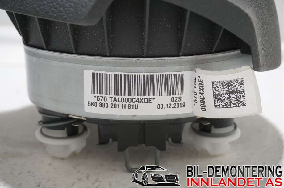 Airbag rattpute til VW Golf VI 2008-2012  (VOLKSWAGEN|1T0 880 201 L||5K0 880 201 H 81U)