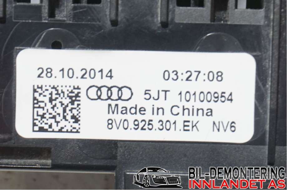 Bryter nødblink til Audi A3 2012-2016 (Type III, Fase 1) (AUDI|)