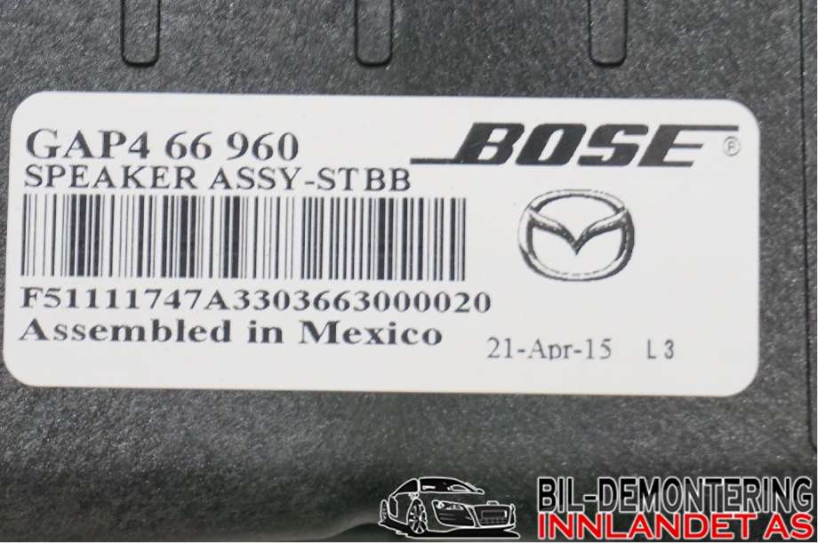 Bilstereo diverse til Mazda CX-3 2015-2022  (MAZDA|GAP4-66-960|)