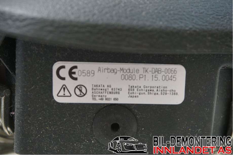 Airbag rattpute til Honda CR-V 2007-2012 (Type III) (HONDA|77810SWWG80ZA||0080.P1.15.0045)