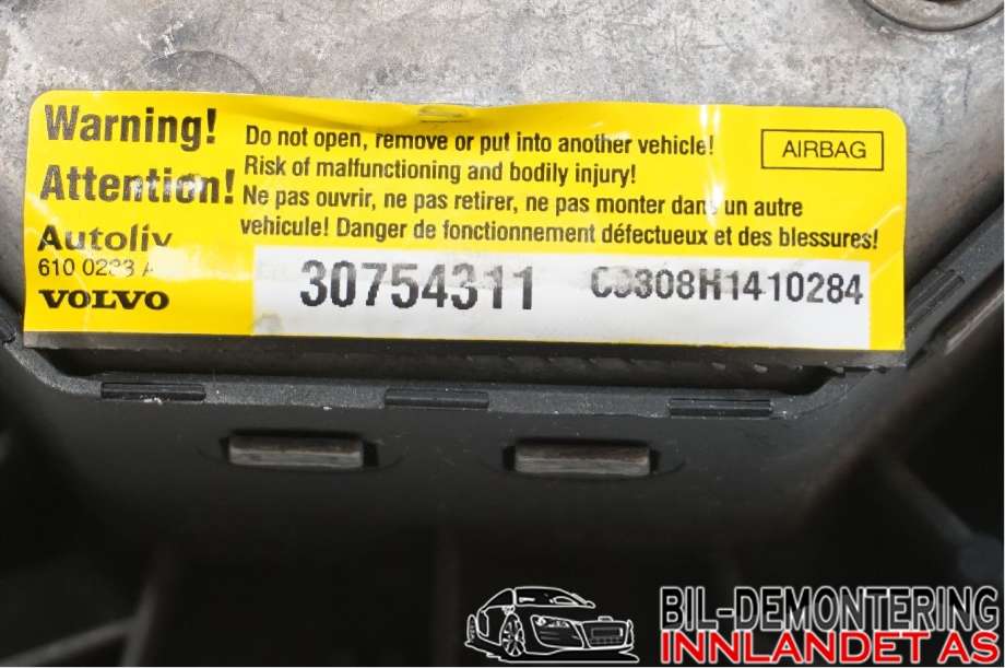 Airbag rattpute til Volvo V70 2005-2007 (Type II, Fase 2) (VOLVO|32332161|)