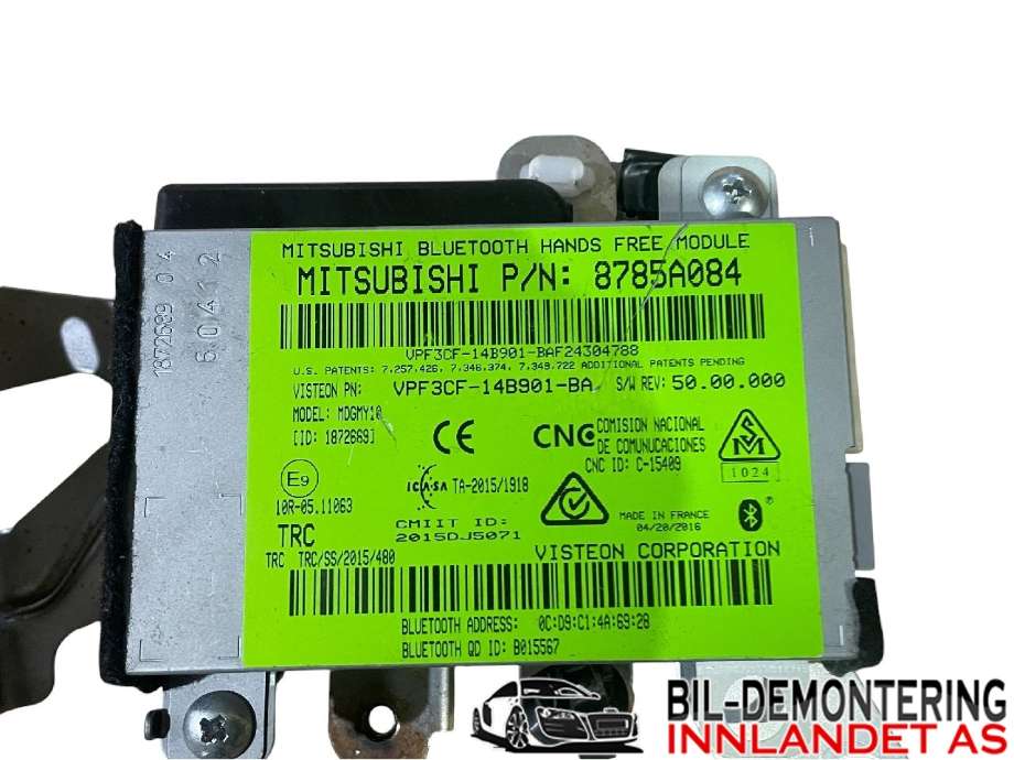 Styreenhet bluetooth til Mitsubishi Pajero 2016-2019 (Type IV, Fase 2)  (MITSUBISHI|8785A084|)