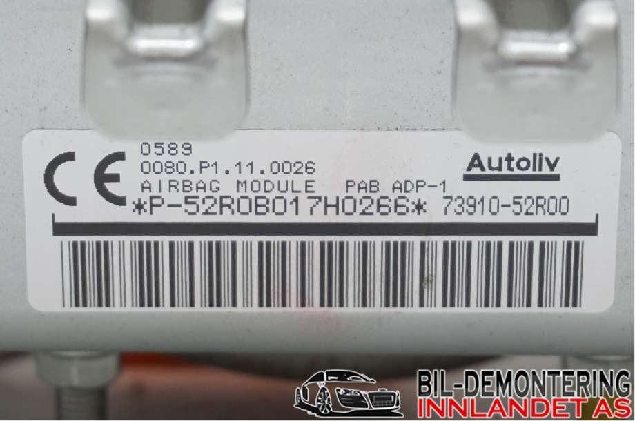 Airbag passasjer til Suzuki Swift 2017-->>  (SUZUKI|73910-52R00-000||P-52R0B017H0266)