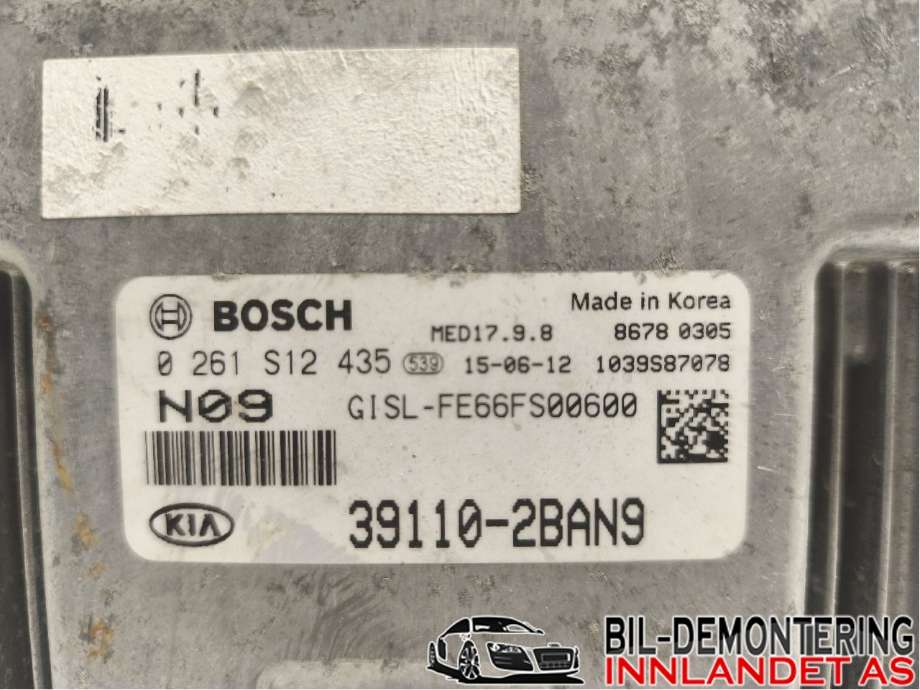 Styreenhet motor til Kia Sportage 2010-2016 (Type III)  (Kia Sportage,sl,sls||0 261 S12 435|39110-2BAN9)