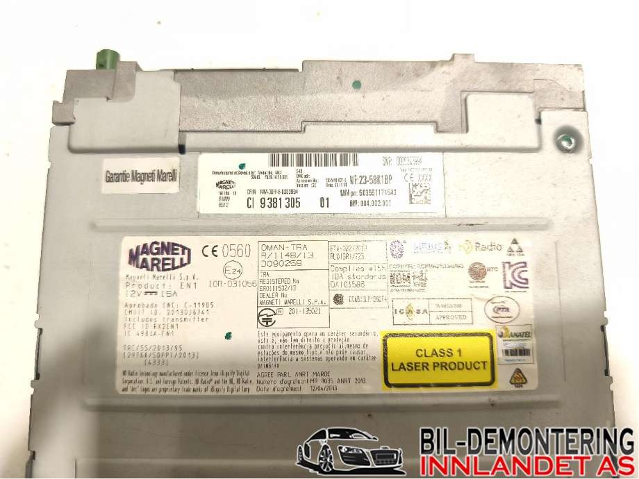 Bilstereo til BMW 1-Serie 2015-2019 (Fase 2) (F20/F21) (F20/F21) (BMW|65 12 9 381 305||503551171543)