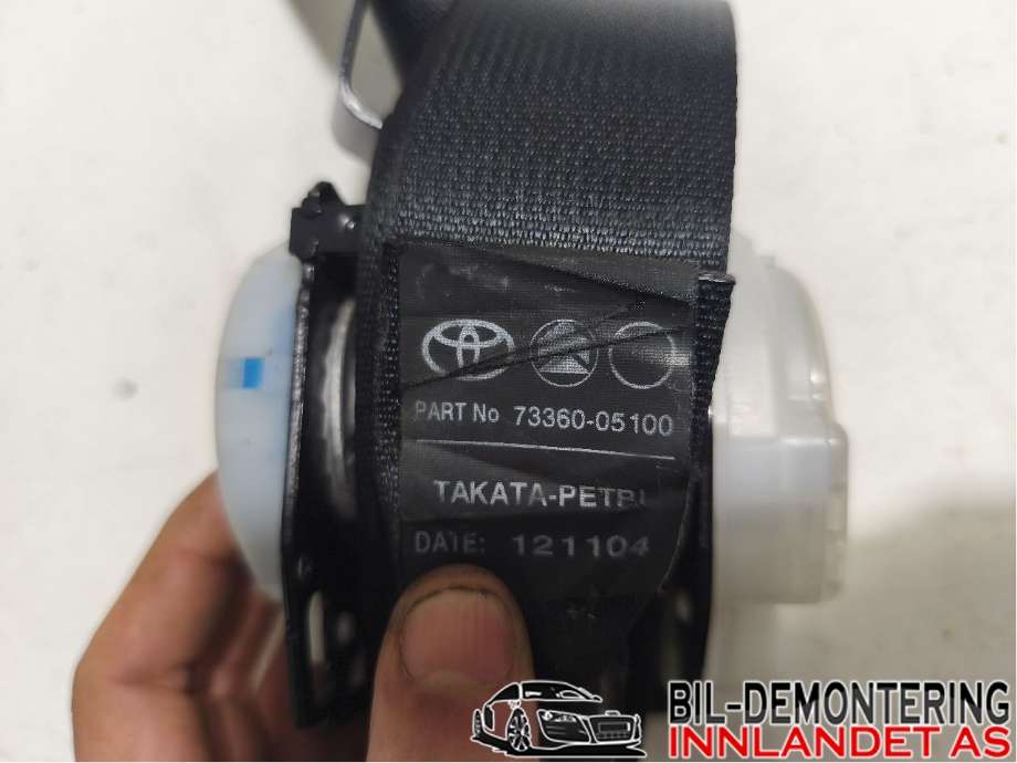 Sikkerhetsbelte bak høyre til Toyota Avensis 2003-2008 (Type II) (TOYOTA|7336005101C0||73360-05100)