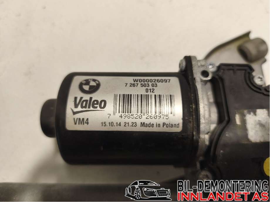 Viskermotor frontrute til BMW 1-Serie 2015-2019 (Fase 2) (F20/F21) (F20/F21) (BMW|61 61 7 239 510||7 267 503 03)