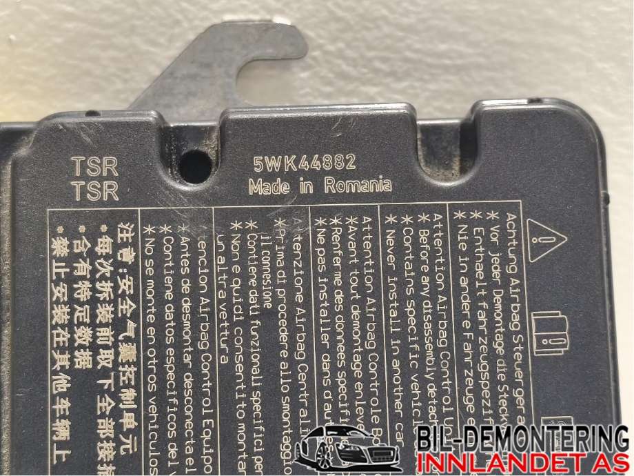 Airbag elektronikk til Audi A3 2012-2016 (Type III, Fase 1)  (AUDI|5Q0 959 655 S|)